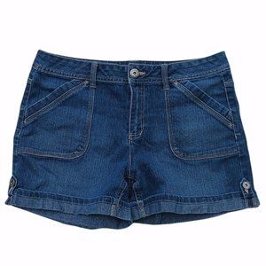 French Cuff Denim Shorts Size 12